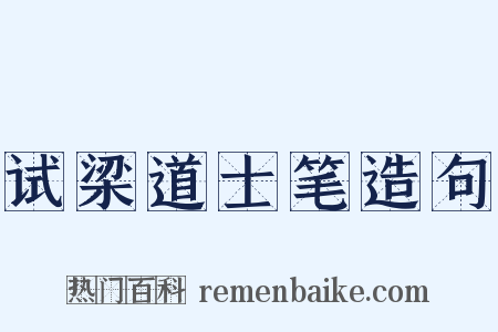 试梁道士笔造句是什么意思的图片